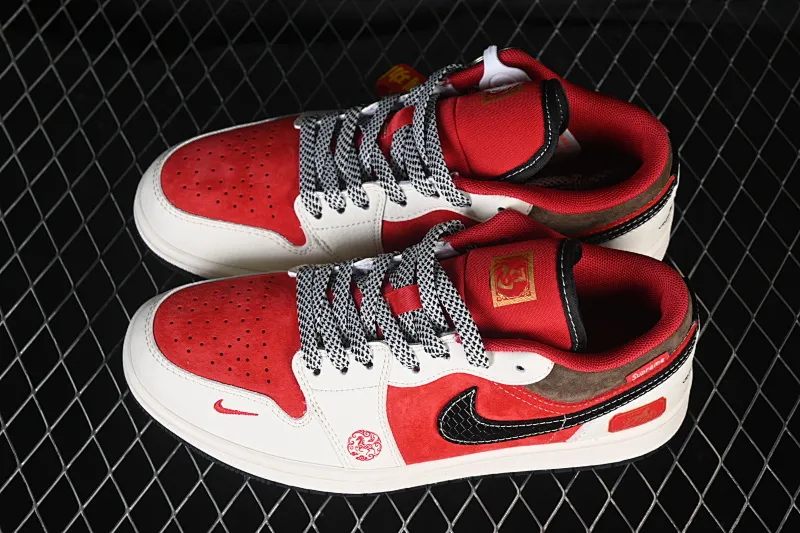 All categories Air Jordan Jordan series basketball shoes Air Jordan 1 Low High-end customized low-top sneakers Air Jordan 1 Low AJ1 Joe 1 Year of the Horse limited edition Galloping Horse High-end customized low-top retro basketball shoes FC7688-203